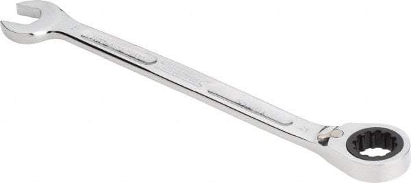 Proto - 21mm 12 Point Combination Wrench - 15° Head Angle, 11-13/16" OAL, Steel, Chrome Finish - USA Tool & Supply
