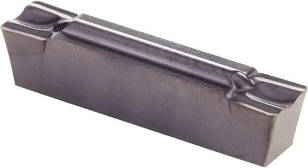 Kennametal - 0405G GMP Grade KCU10, 4.05mm Cutting Width Carbide Grooving Insert - 3.51mm Max Depth of Cut, Neutral, 0.41mm Corner Radius, AlTiN Finish - USA Tool & Supply