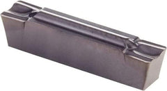 Kennametal - 0405G GMP Grade KCU10, 4.05mm Cutting Width Carbide Grooving Insert - 3.51mm Max Depth of Cut, Neutral, 0.41mm Corner Radius, AlTiN Finish - USA Tool & Supply