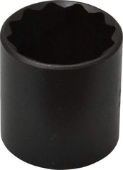 Proto - 1", 3/8" Drive, Standard Hand Socket - 12 Points, 1-11/16" OAL, Alloy Steel, Black Finish - USA Tool & Supply