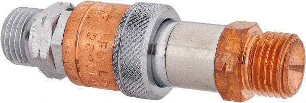 Value Collection - 9/16" Thread, RH Oxygen & LH Fuel Pair Hose to Hose Quick Connector - 3/8" ID, 9/16 NPTF - USA Tool & Supply