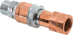 Value Collection - 9/16" Thread, RH Oxygen & LH Fuel Pair Hose to Hose Quick Connector - 3/8" ID, 9/16 NPTF - USA Tool & Supply