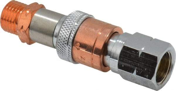 Value Collection - 9/16" Thread, RH Oxygen & LH Fuel Pair Hose to Hose Quick Connector - 3/8" ID, 9/16 NPTF - USA Tool & Supply