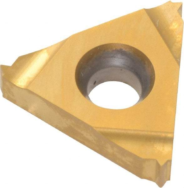 Hertel - 16ER External Right Hand 27 NPTF Laydown Threading Insert - Grade HG630TR, TiC/TiN Coated Carbide - USA Tool & Supply