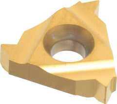Hertel - 16ER Internal Right Hand 11.5 NPTF Laydown Threading Insert - Grade HG630TR, TiC/TiN Coated Carbide - USA Tool & Supply