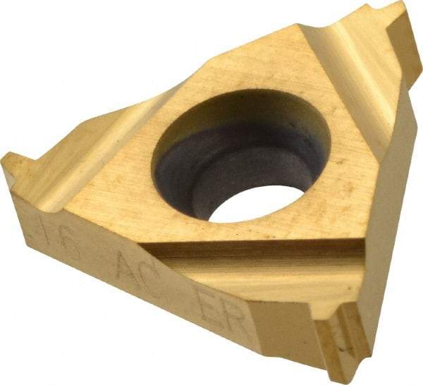 Hertel - 16ER External Right Hand 16 Acme Laydown Threading Insert - Grade HG630TR, TiC/TiN Coated Carbide - USA Tool & Supply