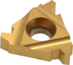 Hertel - 22ER External Right Hand 6 Acme Laydown Threading Insert - Grade HG330TR, TiC/TiN Coated Carbide - USA Tool & Supply