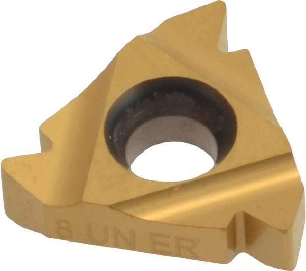 Hertel - 16ER External Right Hand 8 UN Laydown Threading Insert - Grade HG630TR, TiC/TiN Coated Carbide - USA Tool & Supply