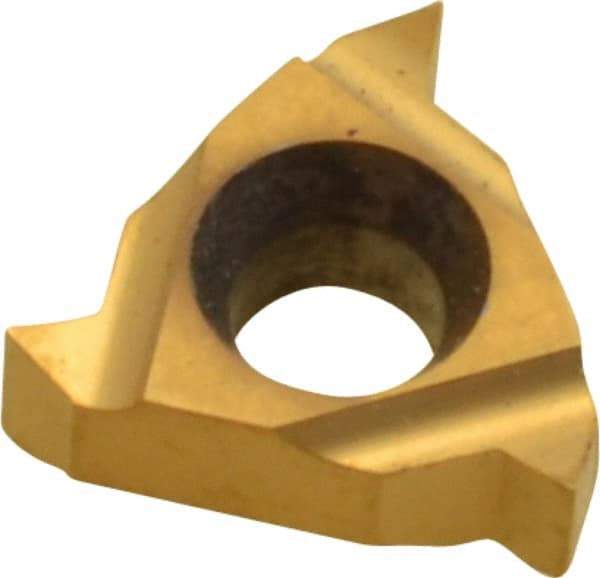 Hertel - 11ER External Right Hand 48-16 Partial Profile 60° Laydown Threading Insert - Grade HG630TR, TiC/TiN Coated Carbide - USA Tool & Supply