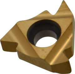 Hertel - 16IR Internal Right Hand 14-8 Partial Profile 60° Laydown Threading Insert - Grade HG630TR, TiC/TiN Coated Carbide - USA Tool & Supply