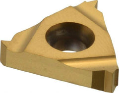 Hertel - 16ER External Right Hand 18 NPT Laydown Threading Insert - Grade HG630TR, TiC/TiN Coated Carbide - USA Tool & Supply