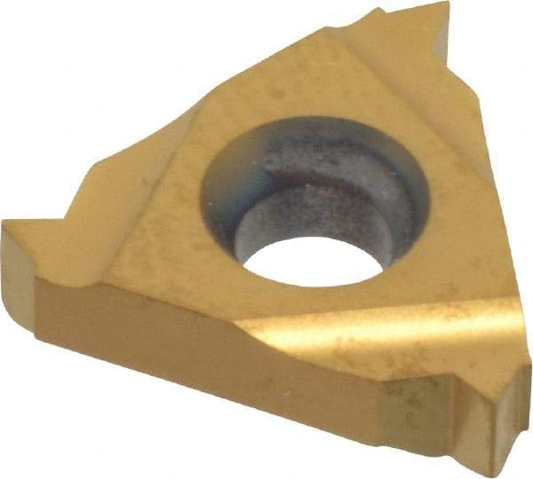 Hertel - 16ER External Right Hand 14 NPT Laydown Threading Insert - Grade HG630TR, TiC/TiN Coated Carbide - USA Tool & Supply