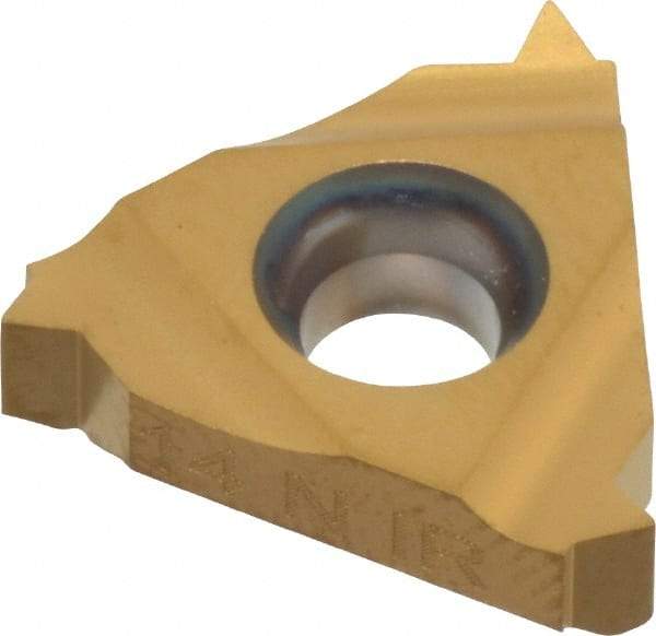 Hertel - 16IR Internal Right Hand 14 NPT Laydown Threading Insert - Grade HG630TR, TiC/TiN Coated Carbide - USA Tool & Supply