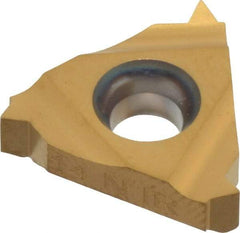 Hertel - 16IR Internal Right Hand 14 NPT Laydown Threading Insert - Grade HG630TR, TiC/TiN Coated Carbide - USA Tool & Supply