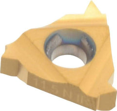 Hertel - 16IR Internal Right Hand 11.5 NPT Laydown Threading Insert - Grade HG630TR, TiC/TiN Coated Carbide - USA Tool & Supply
