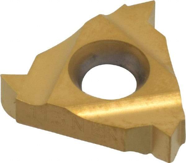 Hertel - 16ER Internal Right Hand 11.5 NPT Laydown Threading Insert - Grade HG630TR, TiC/TiN Coated Carbide - USA Tool & Supply