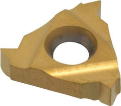 Hertel - 16ER Internal Right Hand 11.5 NPT Laydown Threading Insert - Grade HG630TR, TiC/TiN Coated Carbide - USA Tool & Supply