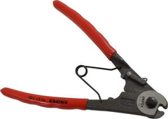 Knipex - 6" OAL, Cable Cutter - 6mm Jaw Length x 24mm Jaw Width, Standard Head, Ergo Dual Component Handle - USA Tool & Supply