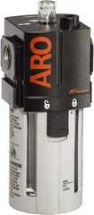 ARO/Ingersoll-Rand - 3/8" NPT, 150 Max psi Standard Modular Lubricator - Polycarbonate Bowl, Aluminum Body, 85 CFM, 125°F Max Temp, 2.76 Long x 2.87" Wide x 7.087" High - USA Tool & Supply