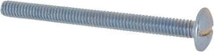 Value Collection - #8-32 UNC, 2" Length Under Head Slotted Drive Machine Screw - Truss Head, Grade 2 Steel, Zinc-Plated Finish, Without Washer - USA Tool & Supply