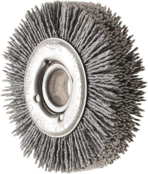 Osborn - 3" OD, 5/8" Arbor Hole, Nylon Wheel Brush - 7/8" Face Width, 5/8" Trim Length, 20,000 RPM - USA Tool & Supply
