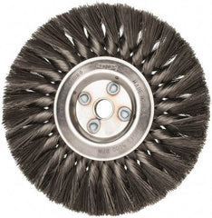 Osborn - 7" OD, 5/8" Arbor Hole, Knotted Steel Wheel Brush - 5/8" Face Width, 1-3/4" Trim Length, 0.0118" Filament Diam, 9,000 RPM - USA Tool & Supply