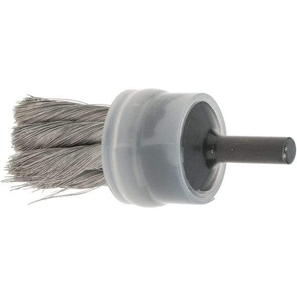 Osborn - 3/4" Brush Diam, Knotted, End Brush - 1/4" Diam Shank, 20,000 Max RPM - USA Tool & Supply