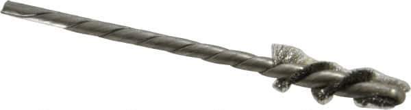 Osborn - 1/4" Diam Helical Stainless Steel Tube Brush - 0.005" Filament Diam, 1" Brush Length, 3-1/2" OAL, 1/8" Diam Shank - USA Tool & Supply