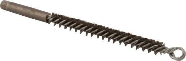 Osborn - 1/2" Diam Helical Steel Tube Brush - Double Spiral, 0.01" Filament Diam, 4-1/2" Brush Length - USA Tool & Supply
