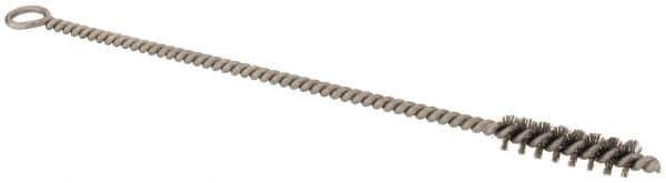 Osborn - 3/8" Diam Helical Stainless Steel Tube Brush - Single Spiral, 0.006" Filament Diam, 1-1/2" Brush Length, 8" OAL, 0.168" Diam Shank - USA Tool & Supply