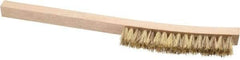 Osborn - 2 Rows x 16 Columns Palmyra/Tampico Plater's Brush - 6" Brush Length, 12" OAL, 1" Trim Length, Wood Curved Handle - USA Tool & Supply