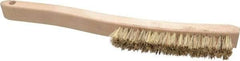 Osborn - 4 Rows x 18 Columns Palmyra/Tampico Plater's Brush - 6" Brush Length, 13-1/4" OAL, 1" Trim Length, Wood Curved Handle - USA Tool & Supply