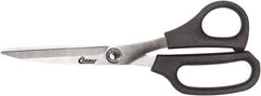 Clauss - 5" LOC, 8" OAL Stainless Steel Straight Trimmers - Glass Filled Nylon Straight Handle, For Paper, Fabric - USA Tool & Supply