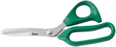 Clauss - 6" LOC, 9" OAL Stainless Steel Bent Shears - Plastic Offset Handle, For Paper, Fabric - USA Tool & Supply