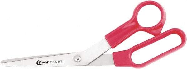 Clauss - 5" LOC, 8-1/2" OAL Stainless Steel Bent Shears - Plastic Offset Handle, For Paper, Fabric - USA Tool & Supply