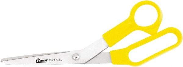 Clauss - 5" LOC, 8-1/2" OAL Stainless Steel Bent Shears - Plastic Offset Handle, For Paper, Fabric - USA Tool & Supply