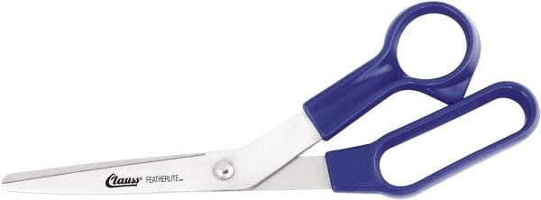 Clauss - 5" LOC, 8-1/2" OAL Stainless Steel Bent Shears - Plastic Offset Handle, For Paper, Fabric - USA Tool & Supply