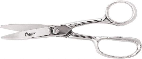 Clauss - 5" LOC, 8" OAL Shears - Steel Handle, For Paper, Fabric - USA Tool & Supply