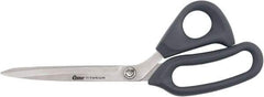 Clauss - 7" LOC, 10" OAL Titanium Shears - Flexible Plastic Bent Handle, For Paper, Fabric - USA Tool & Supply