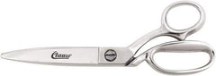 Clauss - 6" LOC, 12-1/2" OAL Steel Dubbed Trimmers - Steel Bent Handle, For Paper, Fabric - USA Tool & Supply