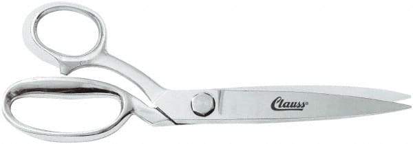 Clauss - 6" LOC, 10" OAL Trimmers - Left Hand, Steel Handle, For Paper, Fabric - USA Tool & Supply