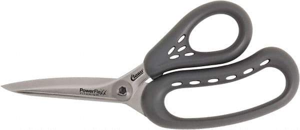 Clauss - 5" LOC, 8" OAL Titanium Shears - Plastic Handle, For Paper, Fabric - USA Tool & Supply