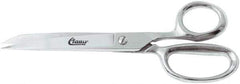 Clauss - 4" LOC, 8" OAL Straight Shears - Steel Straight Handle, For Paper, Fabric - USA Tool & Supply