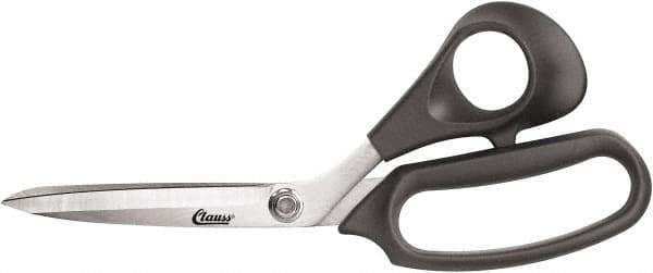 Clauss - 6" LOC, 9-1/2" OAL Stainless Steel Bent Shears - Plastic Offset Handle, For Paper, Fabric - USA Tool & Supply