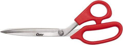 Clauss - 6" LOC, 9-1/4" OAL Stainless Steel Bent Shears - Plastic Offset Handle, For Paper, Fabric - USA Tool & Supply