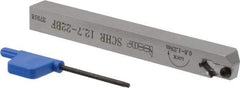 Iscar - SCH, External, Right Hand, 0.315" Max Depth of Cut, 0.02 to 0.098" Groove Width, Indexable Grooving Tool Holder - SCIR 22 Insert Compatibility, 1/2" Shank Height, 1/2" Shank Width, 4.921" OAL - USA Tool & Supply