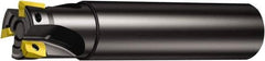 Sandvik Coromant - 1" Cut Diam, 15.7mm Max Depth of Cut, 1" Shank Diam, 8" OAL, Indexable Square Shoulder Ramping End Mill - R390-17.. Inserts, Cylindrical Shank, 90° Lead Angle, Through Coolant, Series CoroMill 390 - USA Tool & Supply