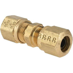 Parker - 3/8" OD, Brass Union - 150 Max Working psi, Comp x Comp Ends - USA Tool & Supply