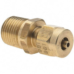 Value Collection - 5/32" Outside Diam, 1/8-27 Thread, Metal Push-to-Connect Tube Male Connector - Push to Connect Connection - USA Tool & Supply