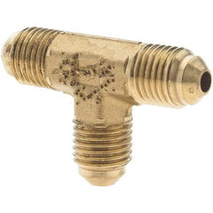 Parker - 3/16" Tube OD, Metal Flared Tube Union Tee - 3/8-24 UNF - USA Tool & Supply